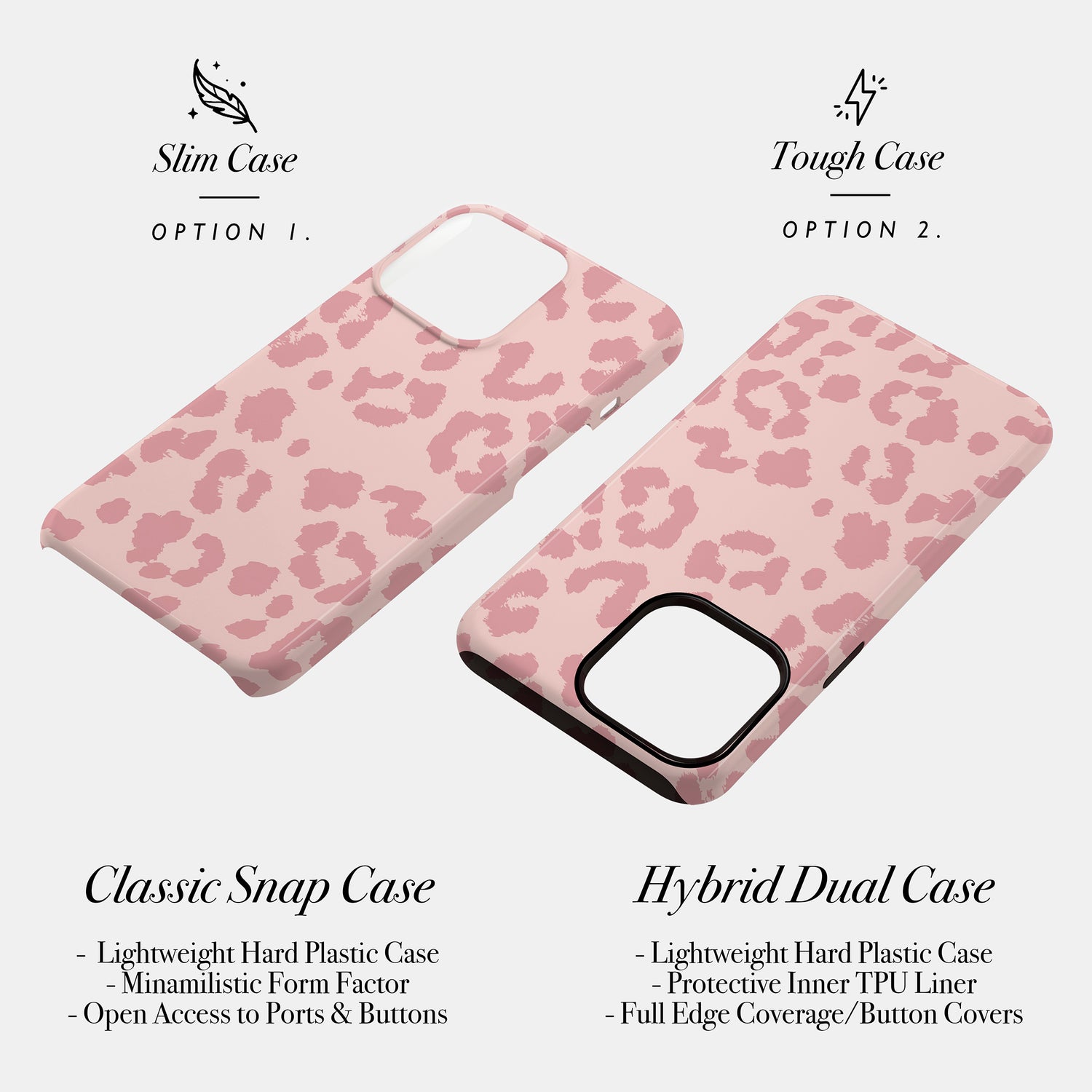 Muted Pink Leopard Print Case Phone Case