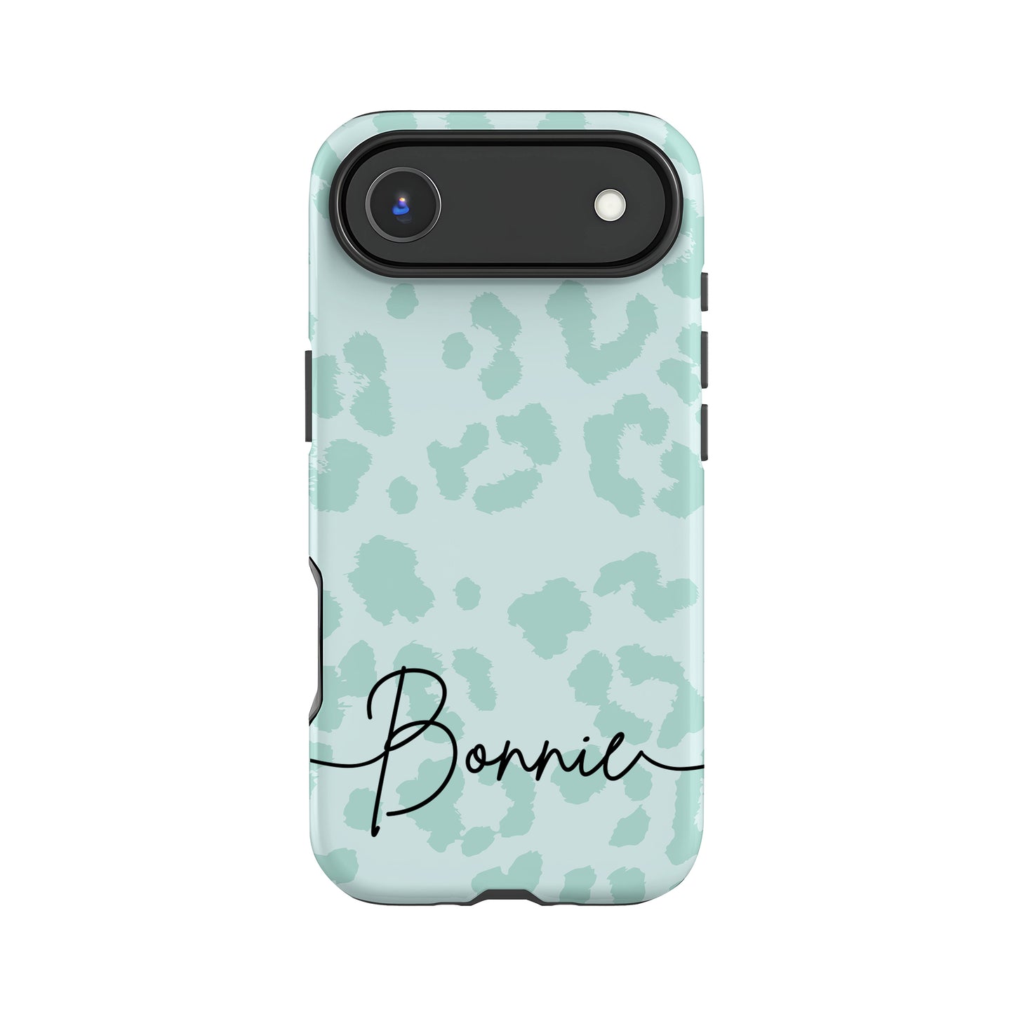 Personalised Teal Blue Leopard Print Case