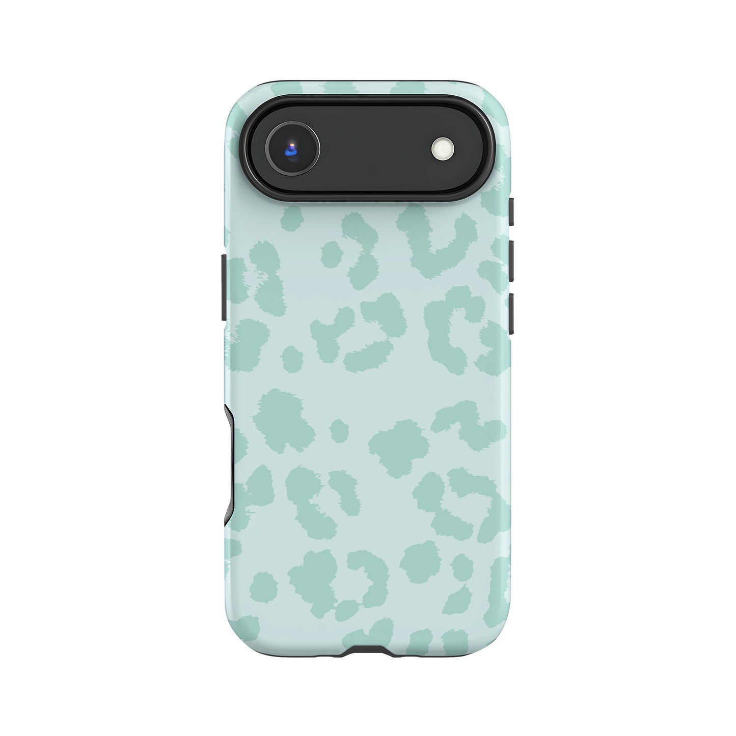 Muted Teal Blue Leopard Print Case iPhone 17 Air Phone Case