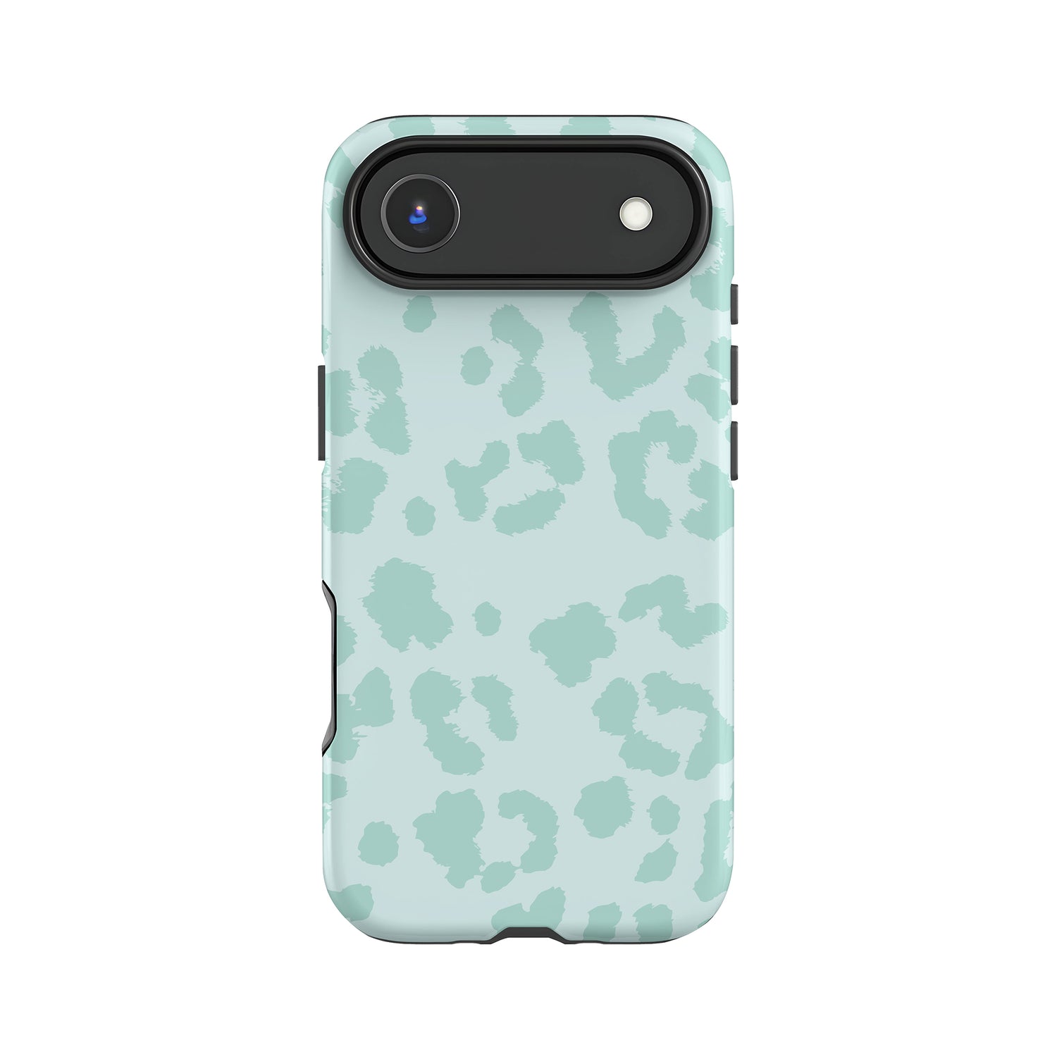Muted Teal Blue Leopard Print Case iPhone 17 Air Phone Case
