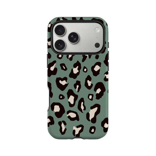 Muted Teal Leopard Print Case