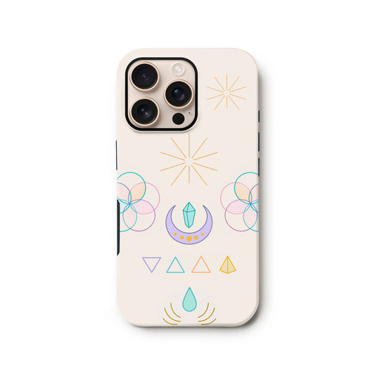 Minimalist Mystic Print Phone Case iPhone 16 Phone Case