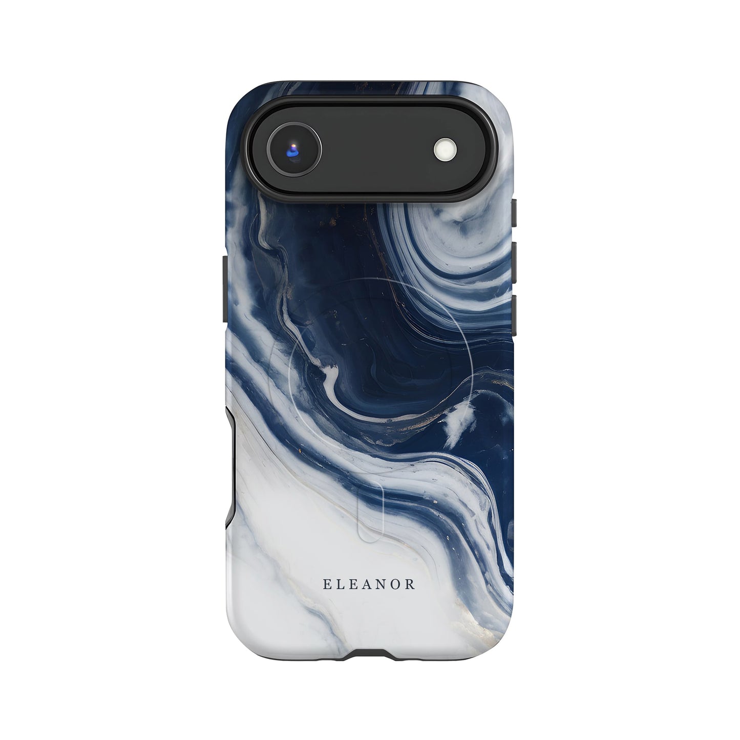 Navy Blue Marble Custom Magsafe Case