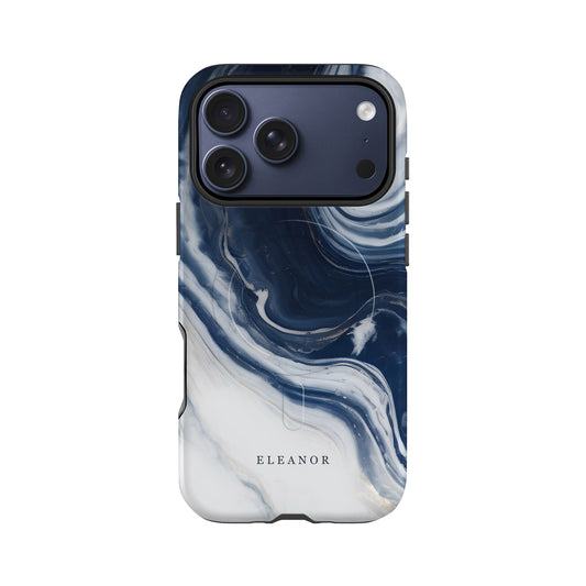 Navy Blue Marble Custom Magsafe Case