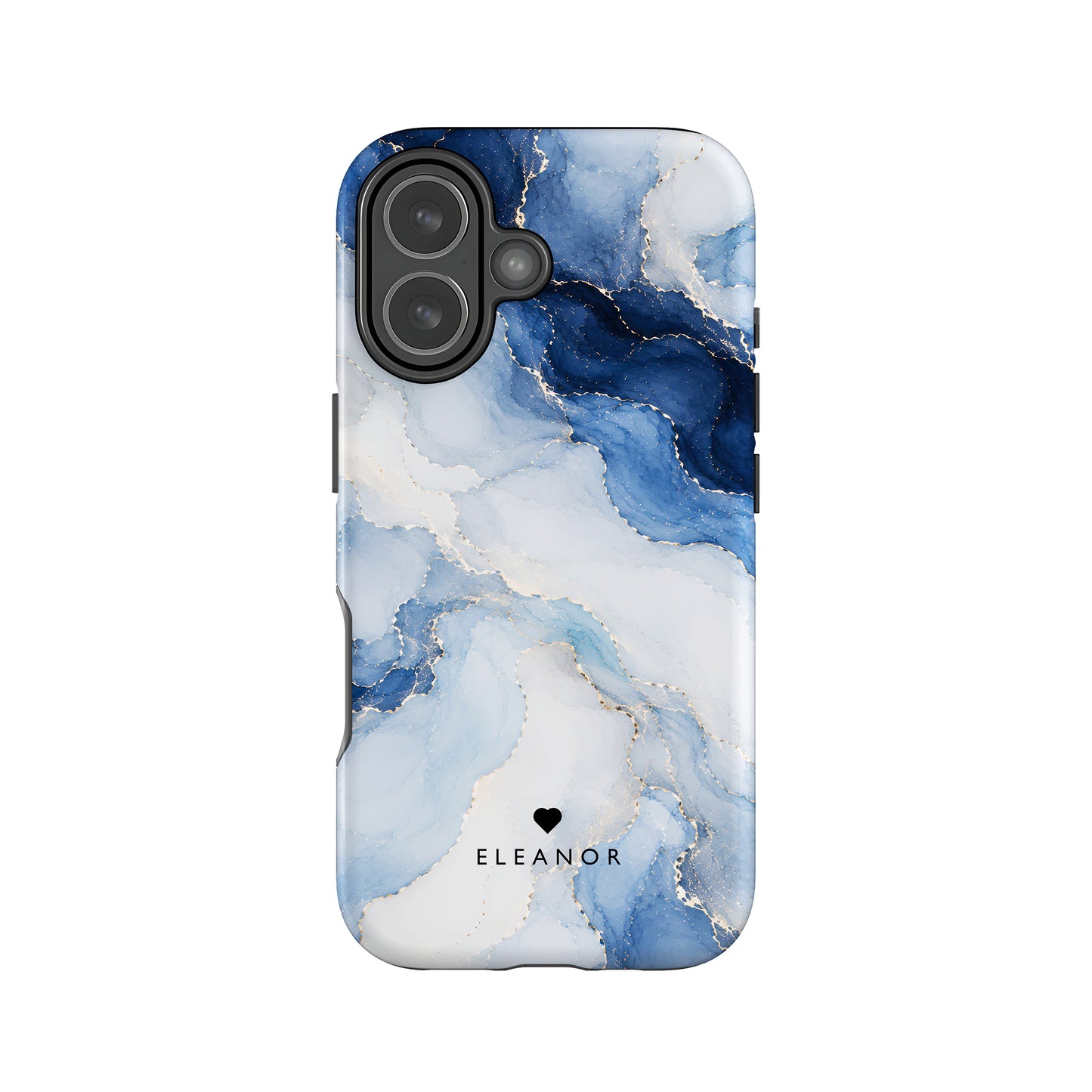 Personalised Navy Cascade Marble Case
