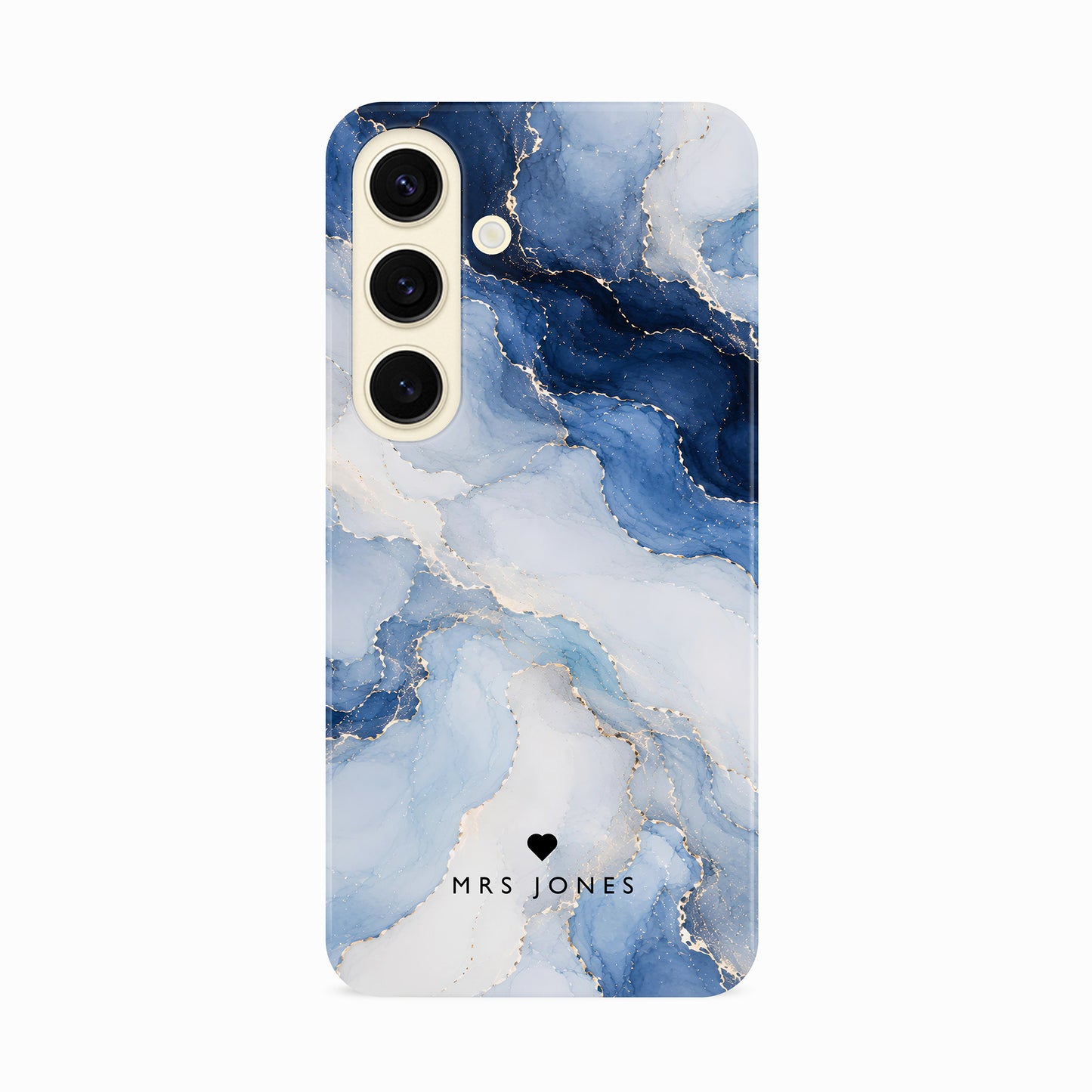 Personalised Navy Cascade Marble Case