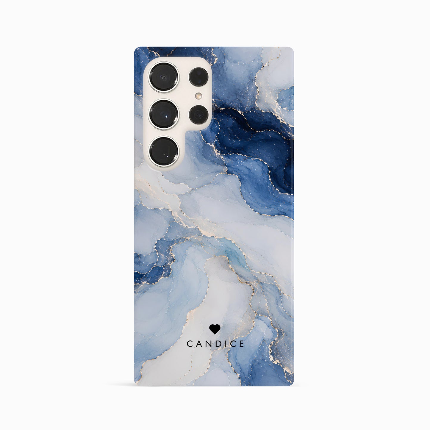 Personalised Navy Cascade Marble Case