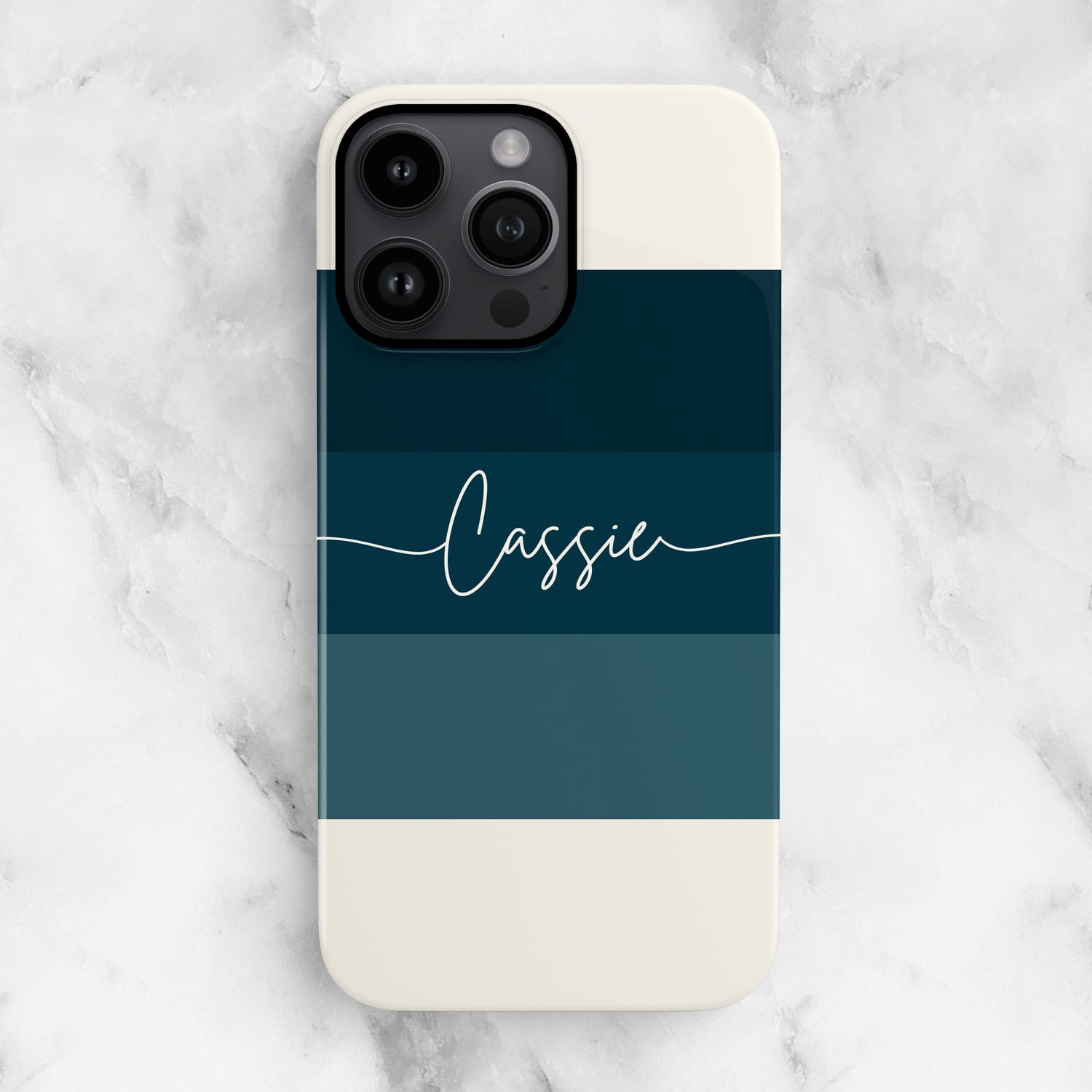 Navy Blue Stripe Pattern Personalised Case  Phone Case