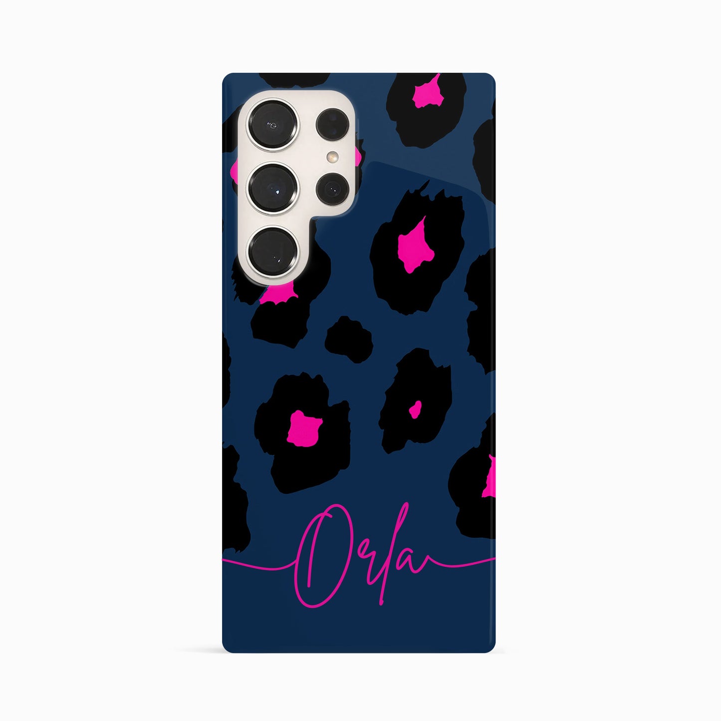 Personalised Navy Blue Leopard Print Phone Case  Phone Case