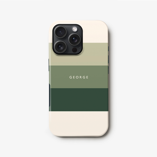 Olive Green Stripes Custom Case iPhone 16 Phone Case