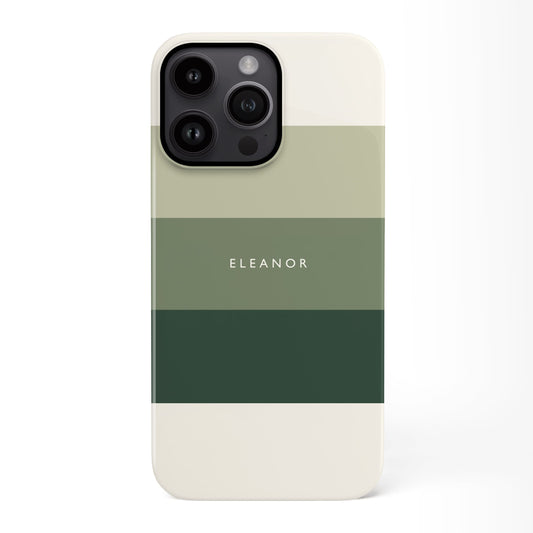 Olive Green Stripes Custom Case iPhone 14 Phone Case