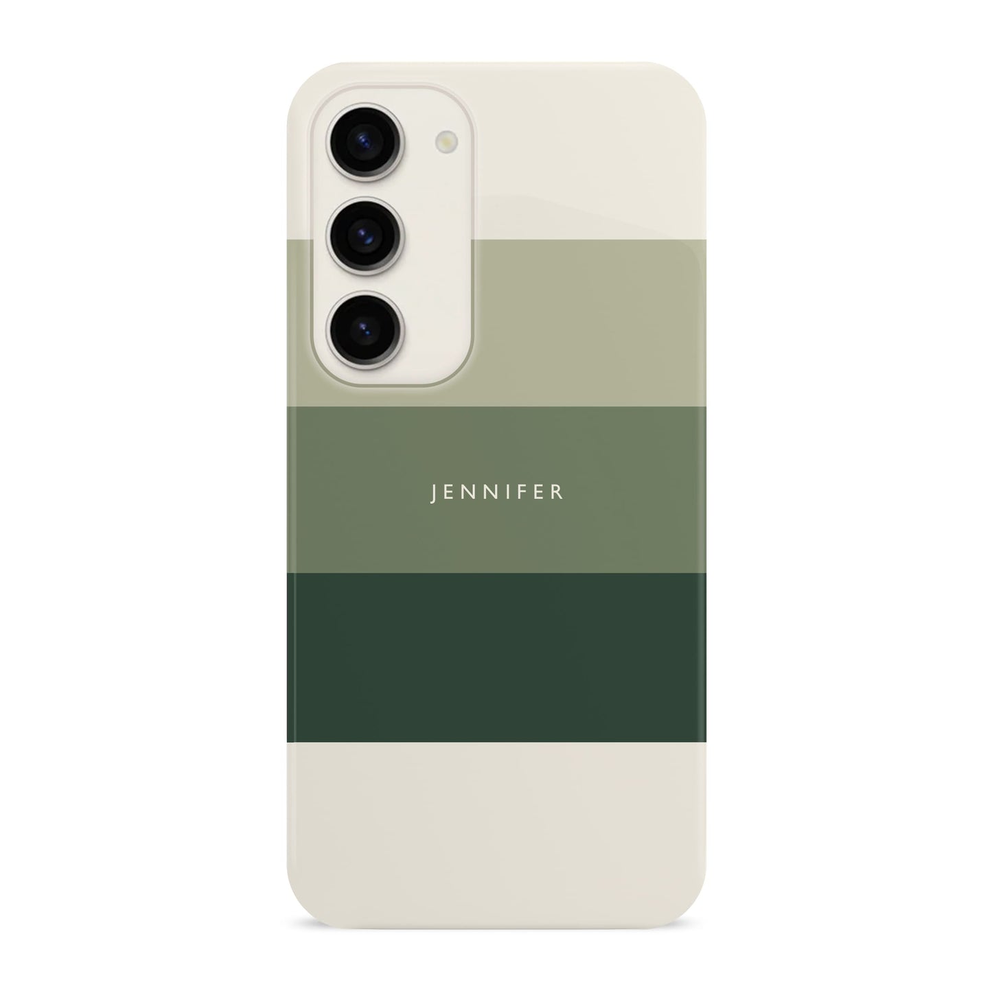 Olive Green Stripes Custom Case Samsung Galaxy S23 Phone Case