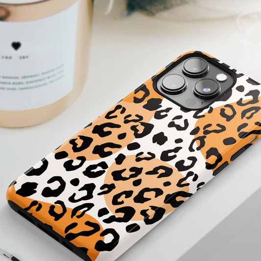 Orange Abstract Leopard Print Case  Phone Case