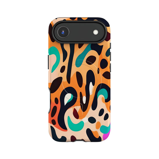 Abstract Orange Leopard Print Magsafe Case