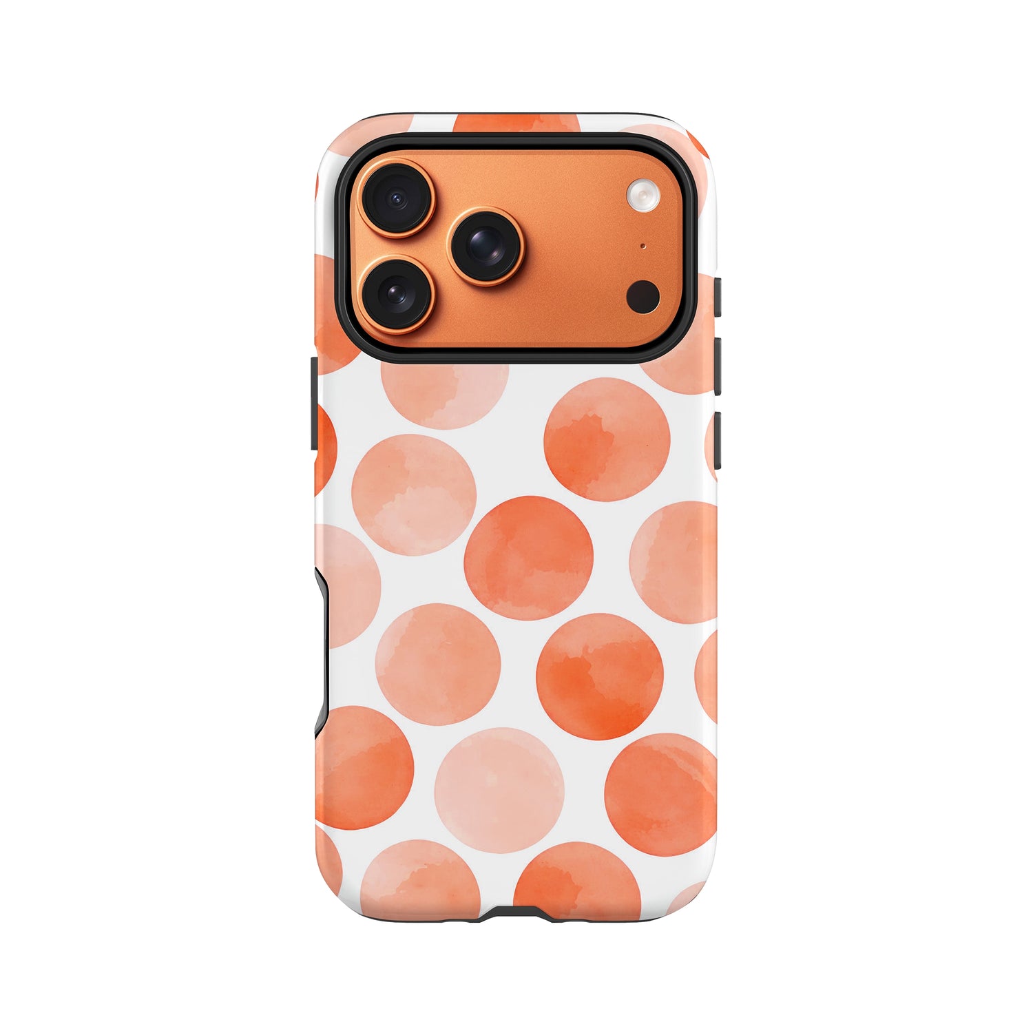 Abstract Orange Polka Dot Print Case iPhone 17 Pro Phone Case