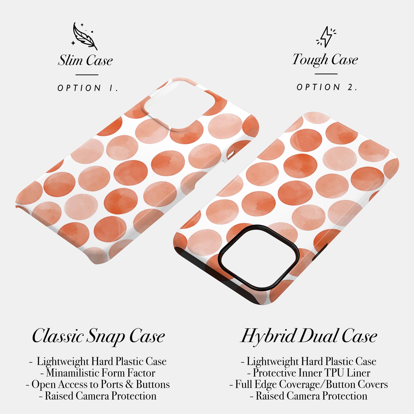 Abstract Orange Polka Dot Print Case Phone Case