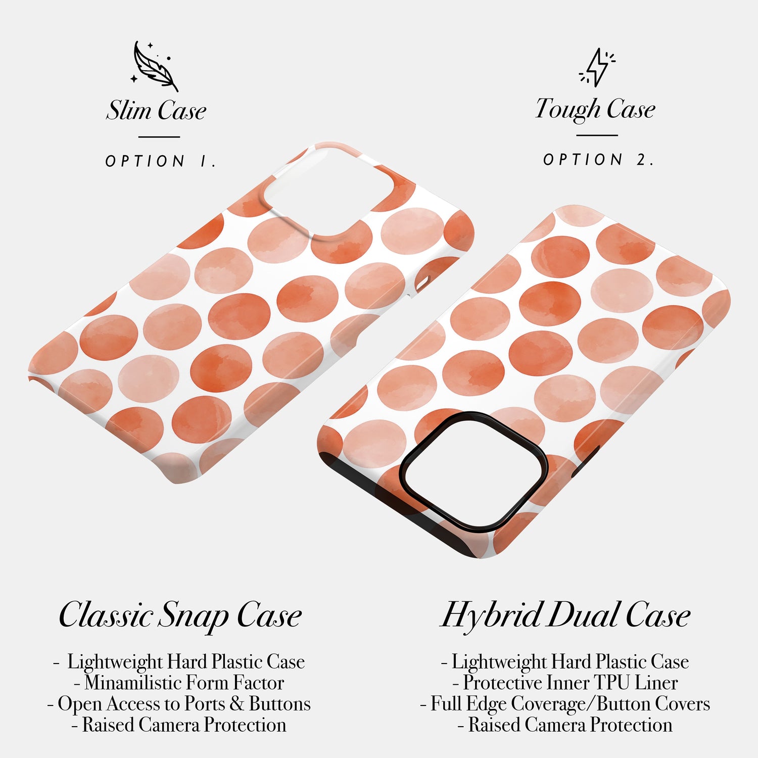 Abstract Orange Polka Dot Print Case Phone Case
