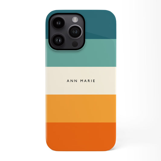 Blue and Orange Stripes Custom Case iPhone 14 Phone Case