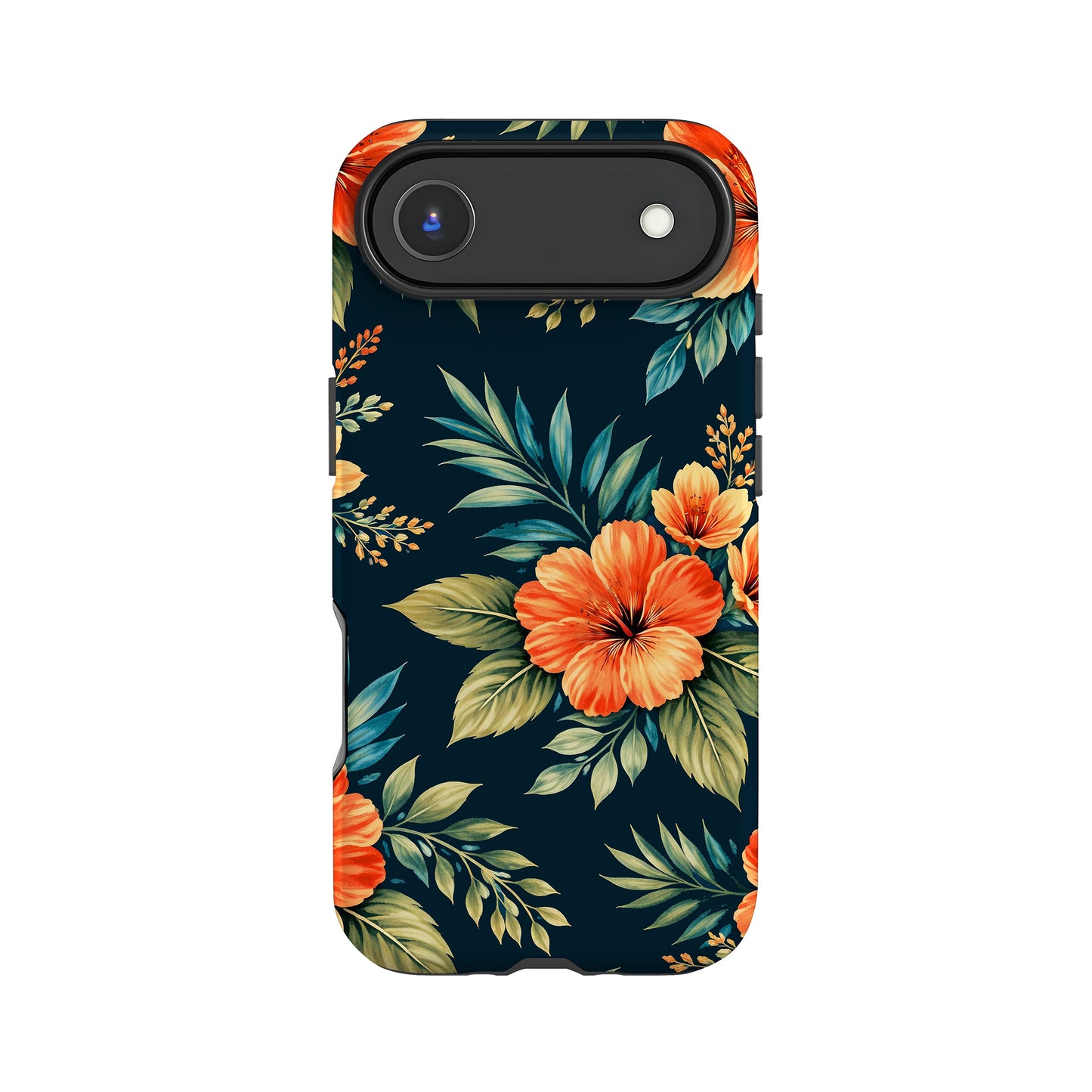 Classic Orange Floral Print Case iPhone 17 Air Phone Case
