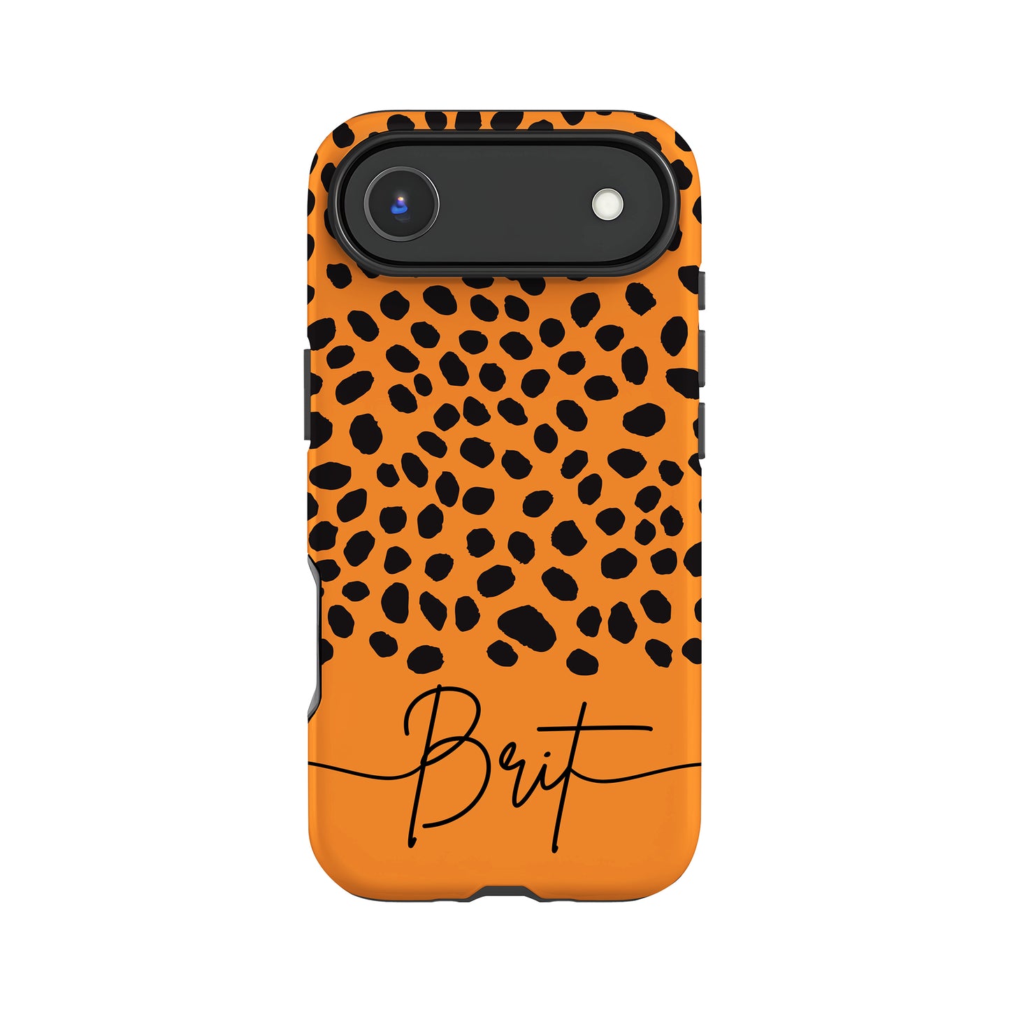 Personalised Orange Cheetah Print Case