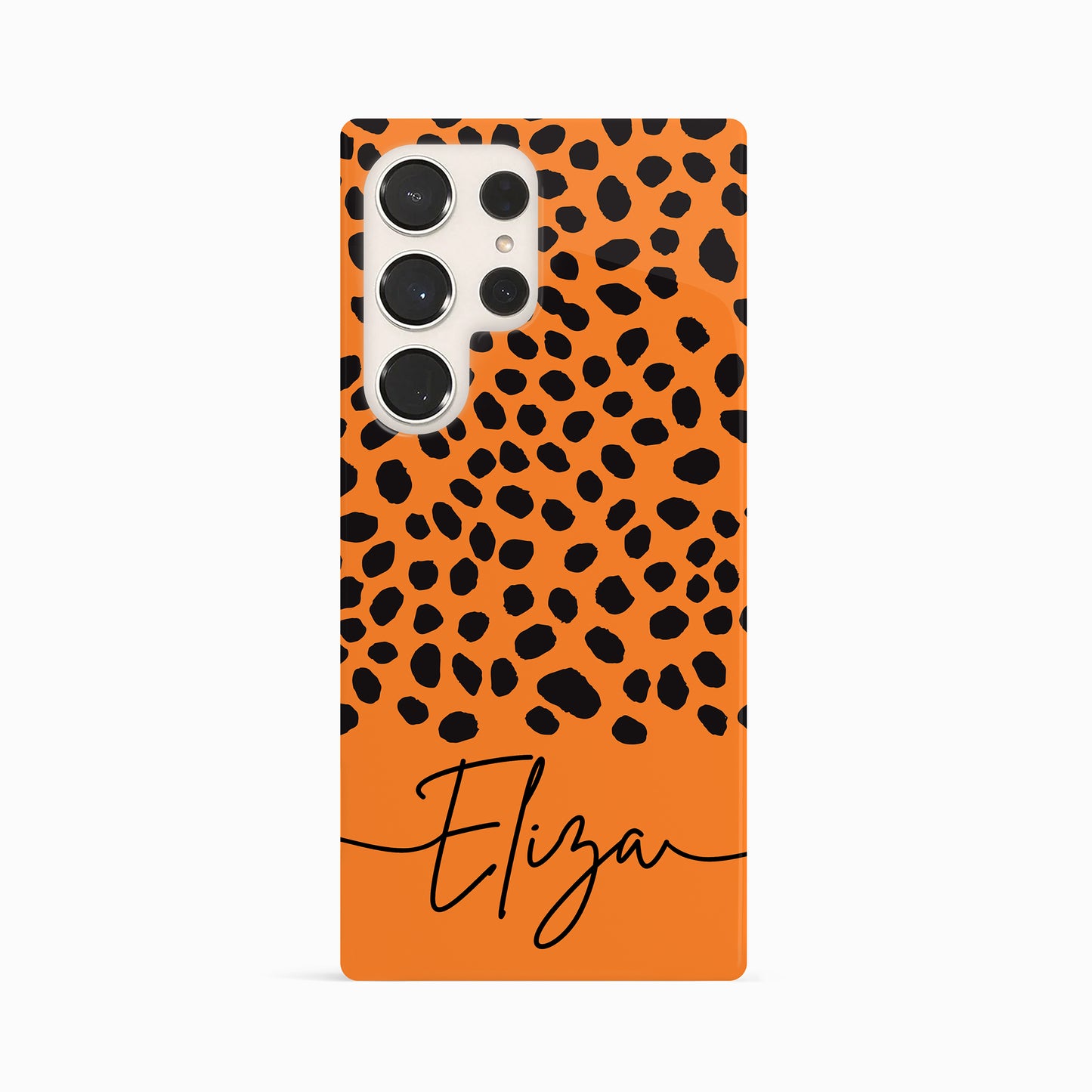 Personalised Orange Cheetah Print Case