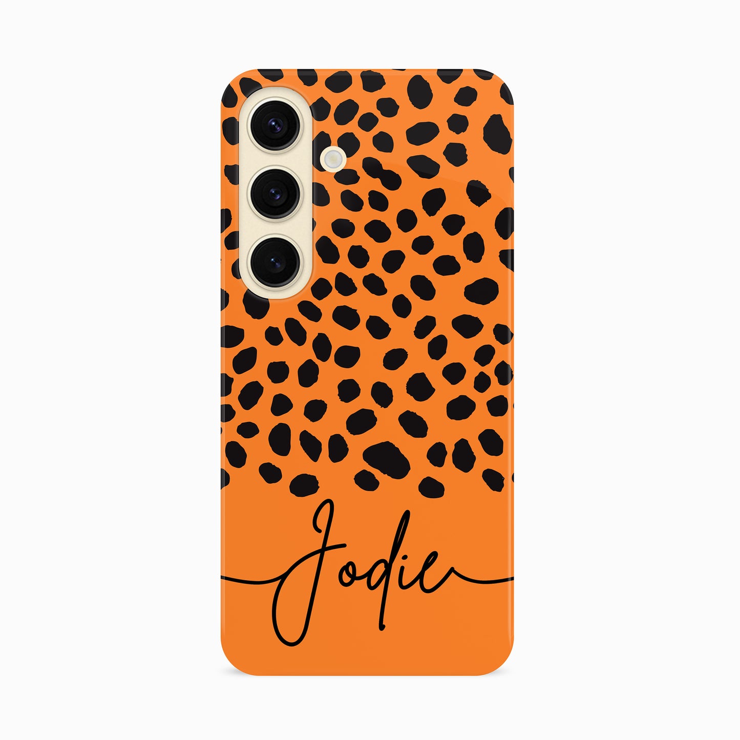 Personalised Orange Cheetah Print Case