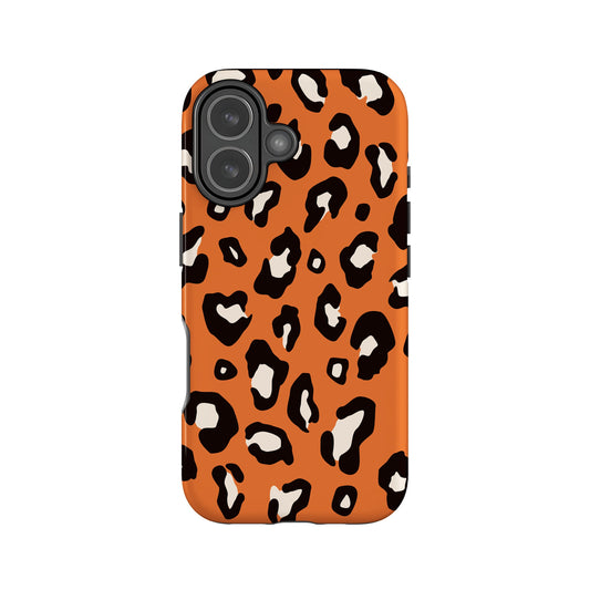 Orange Bold Leopard Print Print Case iPhone 17 Phone Case