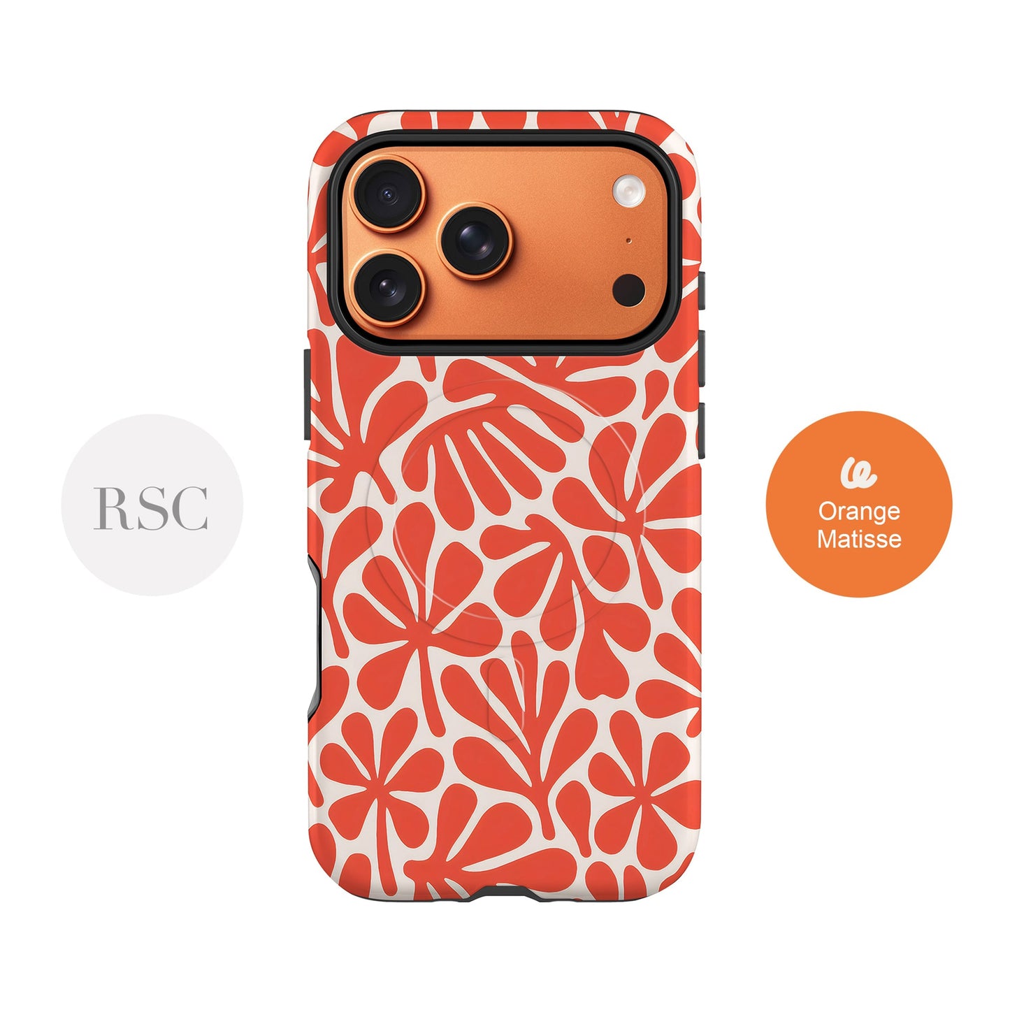 Orange Matisse Floral Magsafe Case