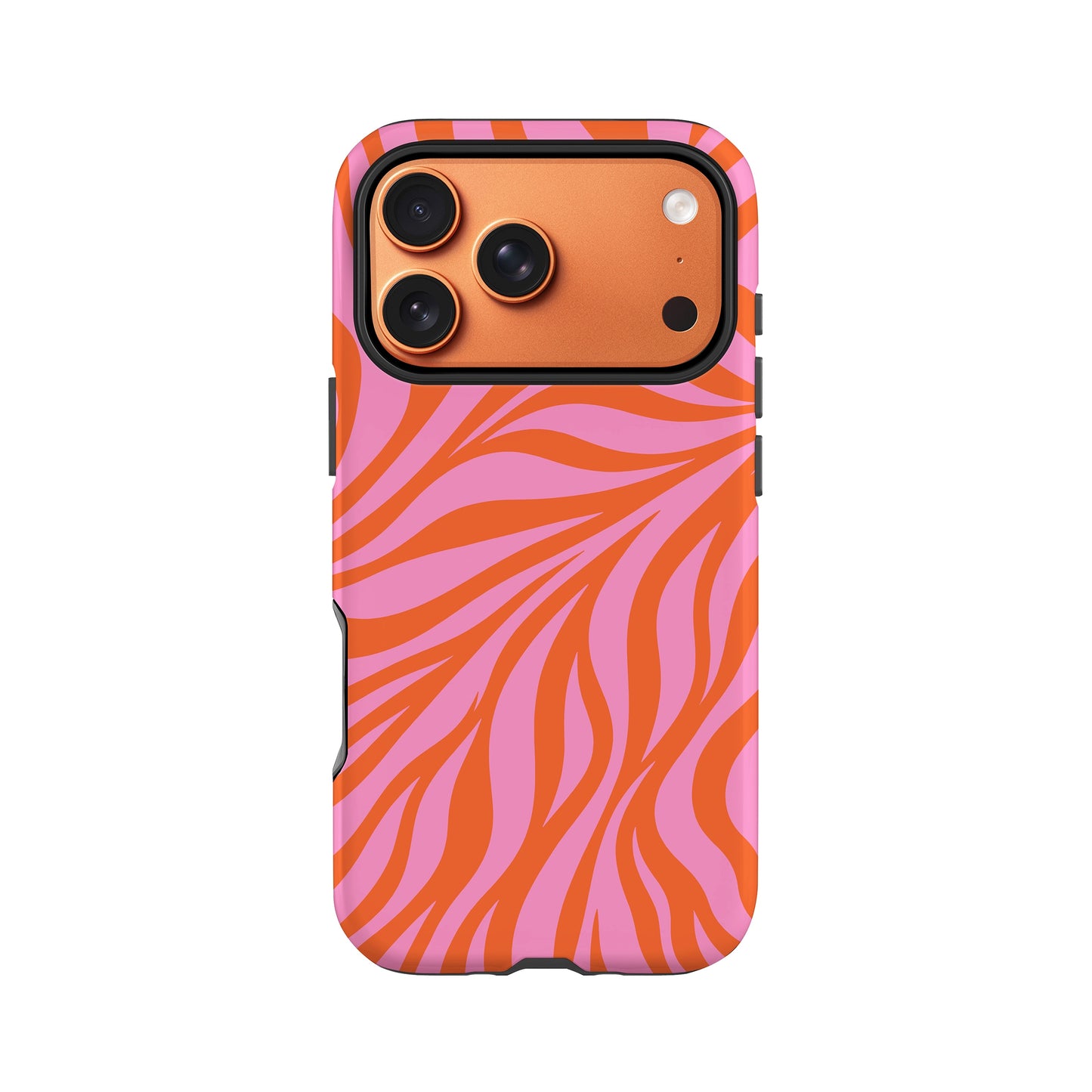 Orange & Pink Zebra Print Case iPhone 17 Pro Phone Case