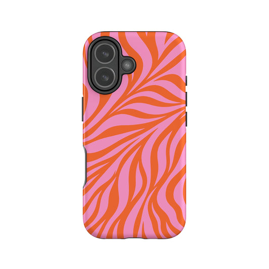 Orange & Pink Zebra Print Case iPhone 17 Phone Case