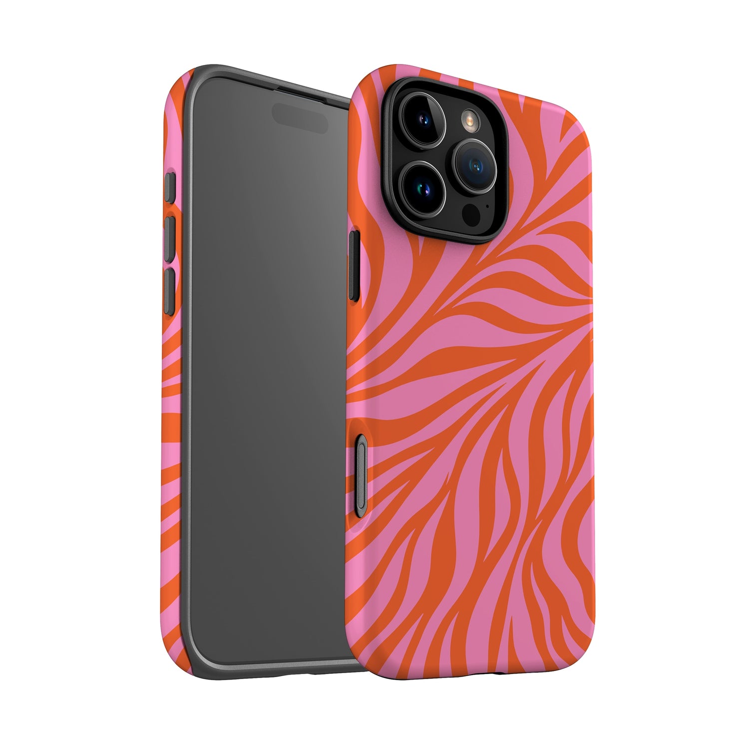 Orange & Pink Zebra Print Case Phone Case