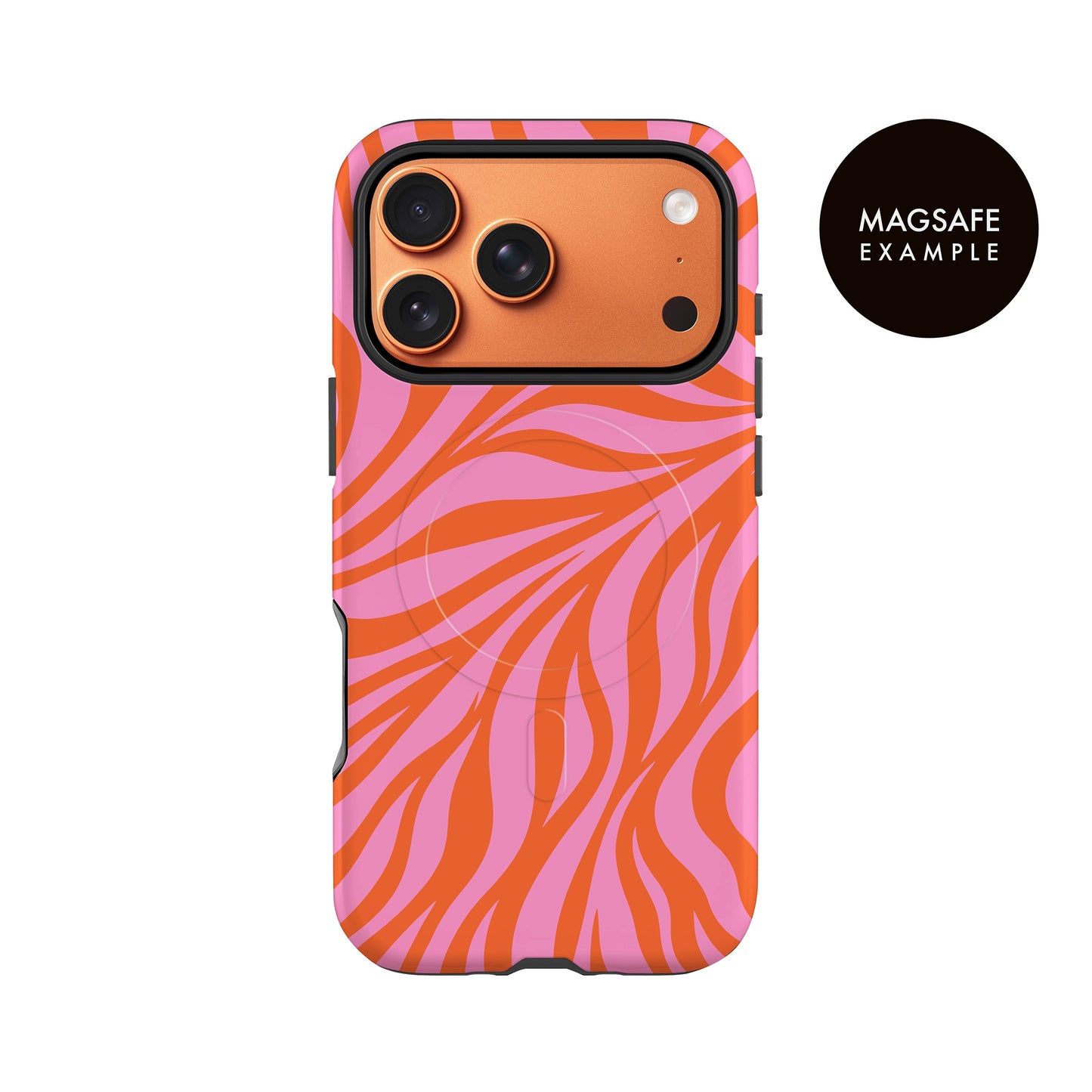 Orange & Pink Zebra Print Case Phone Case