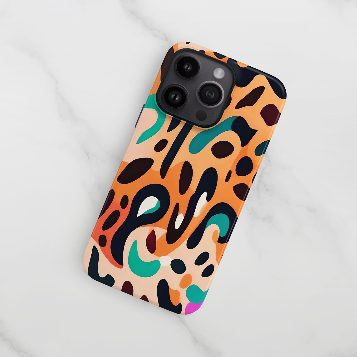 Abstract Orange Leopard Print Case  Phone Case