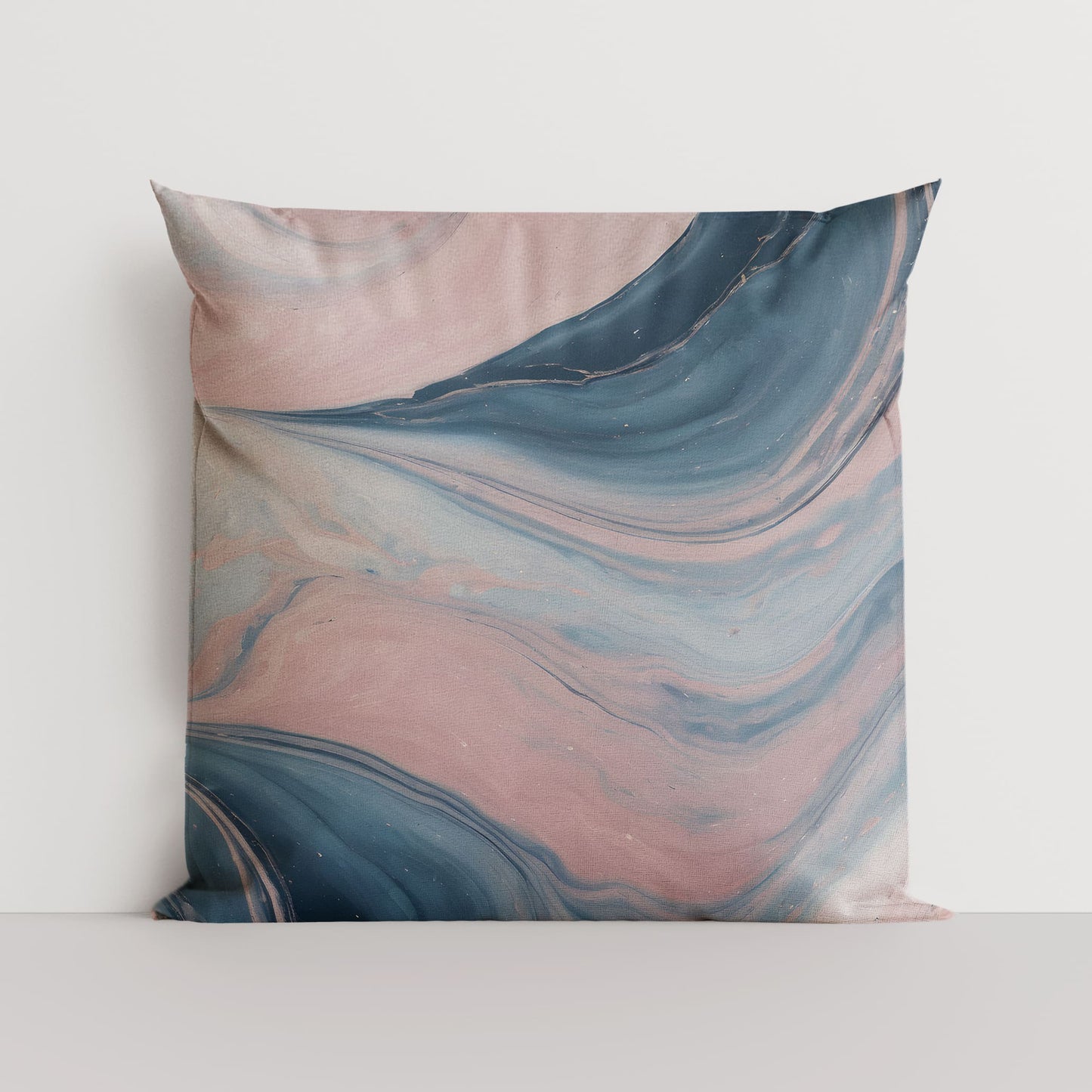 Pink And Blue Marble 45cm Cushion  Cushion