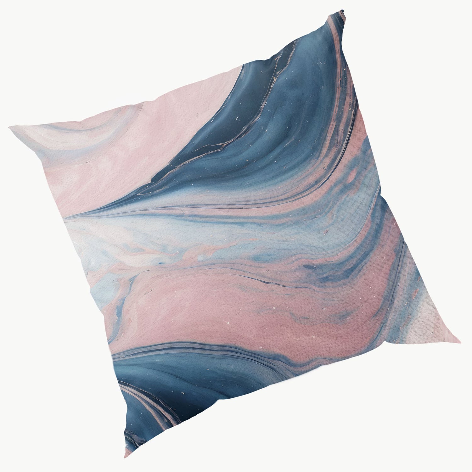 Pink And Blue Marble 45cm Cushion  Cushion