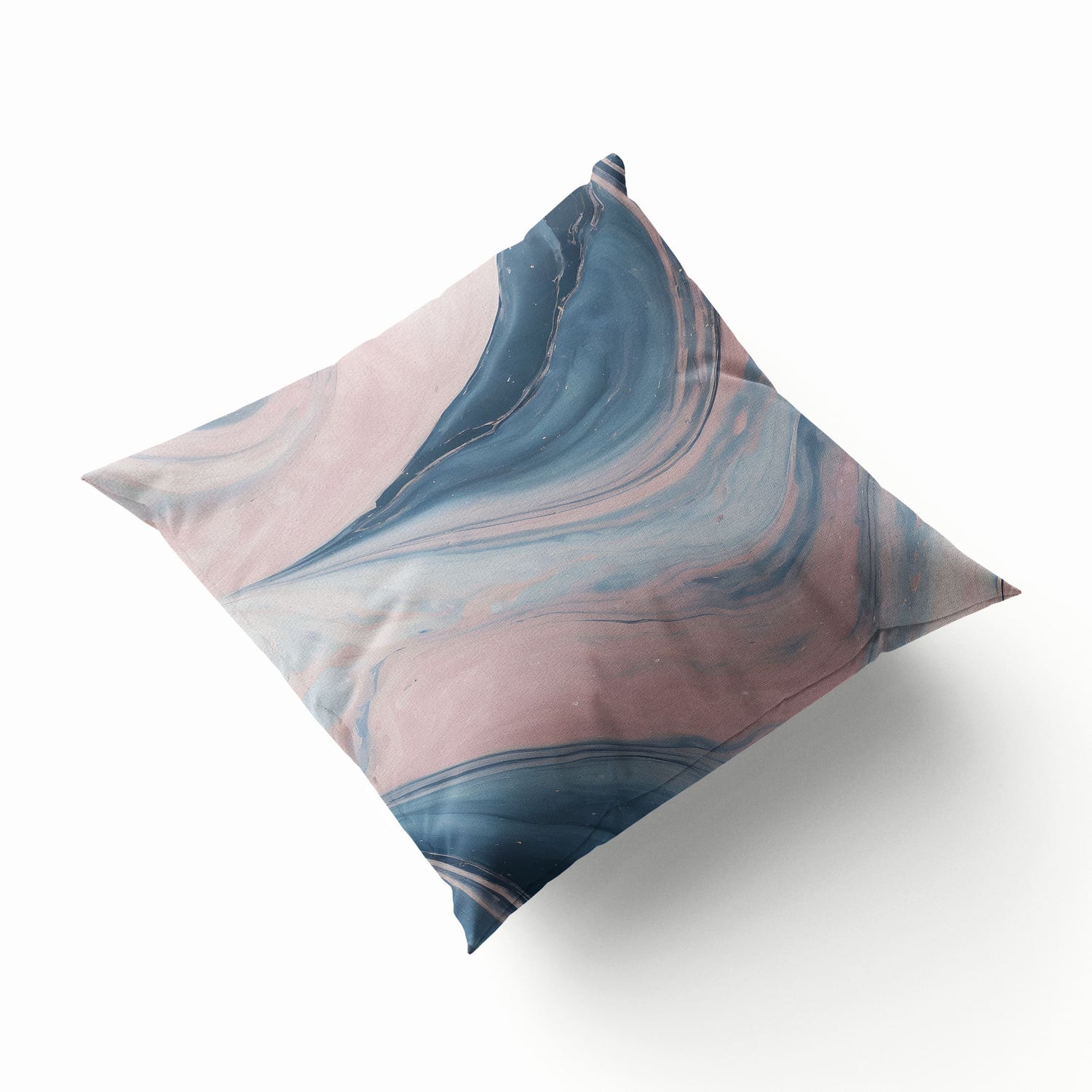 Pink And Blue Marble 45cm Cushion  Cushion