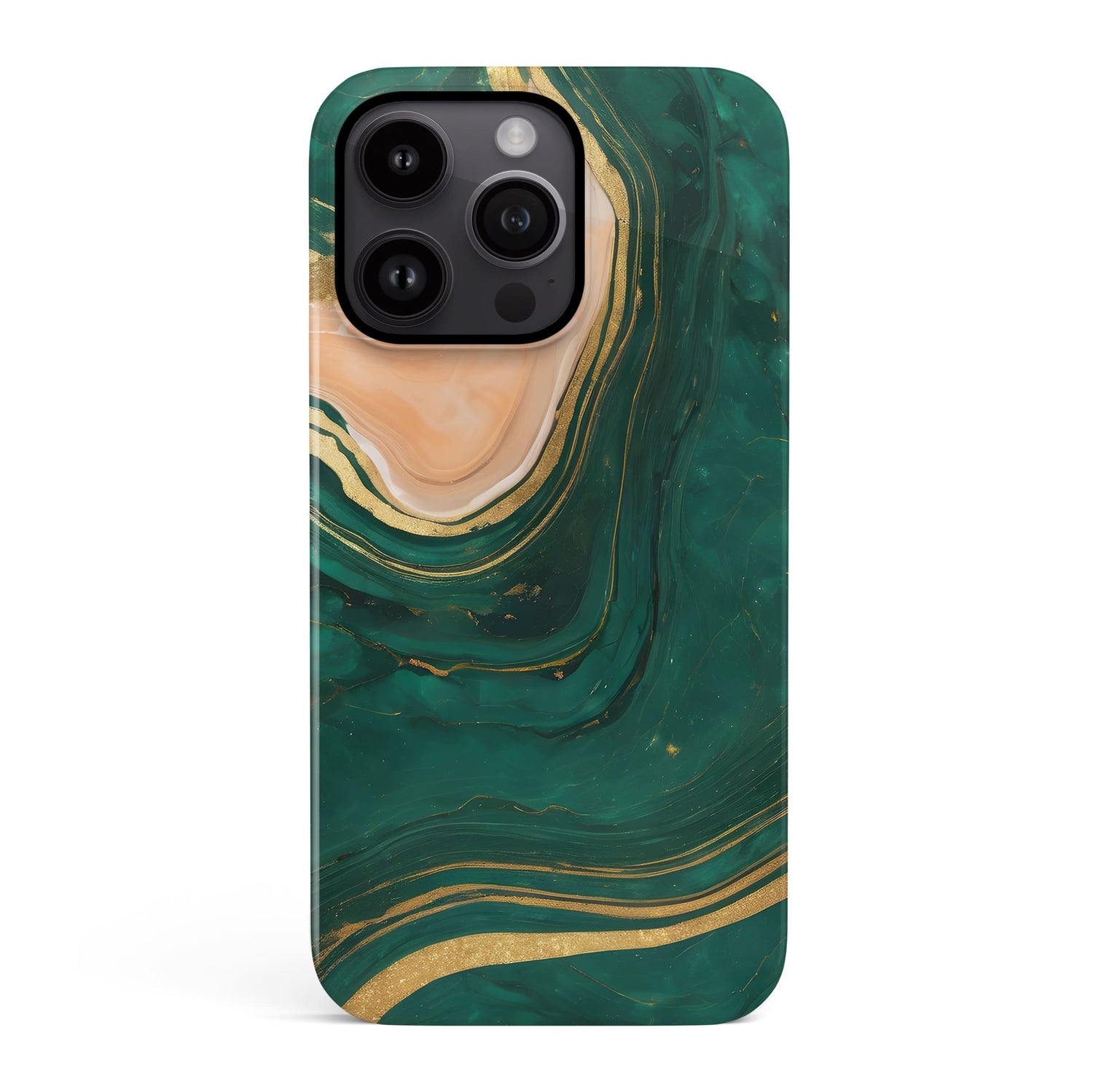 Peach Forest Marble Case iPhone 15 Phone Case