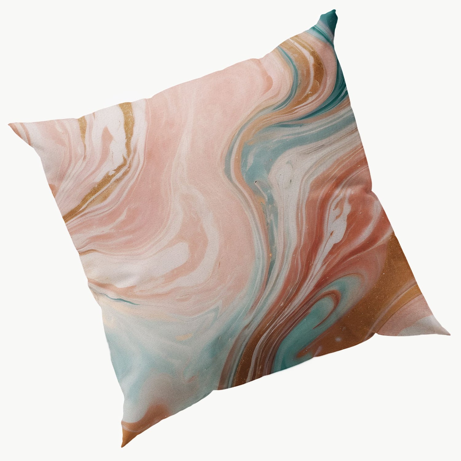 Peach Marble 45cm Large Cushion  Cushion