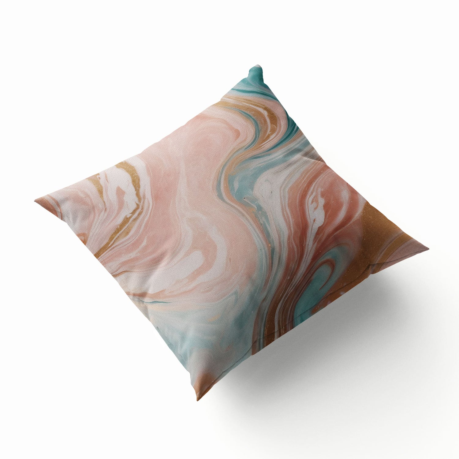 Peach Marble 45cm Large Cushion  Cushion