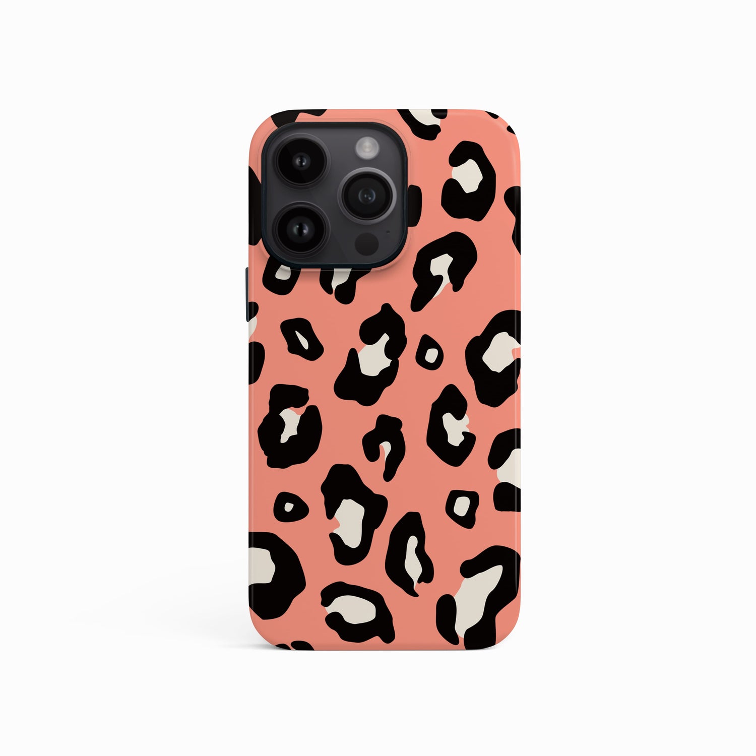 Orange Coral Leopard Print Case iPhone 15 Phone Case