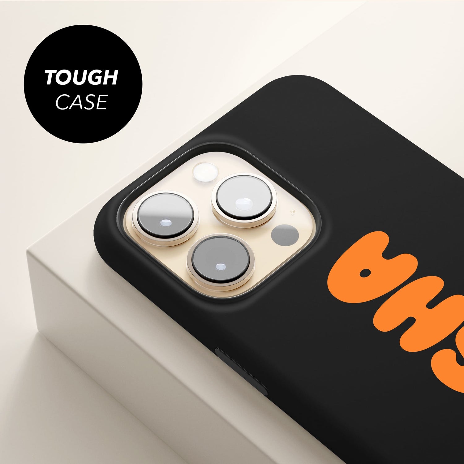 Black Orange Personalised Bubble Text Case  Phone Case