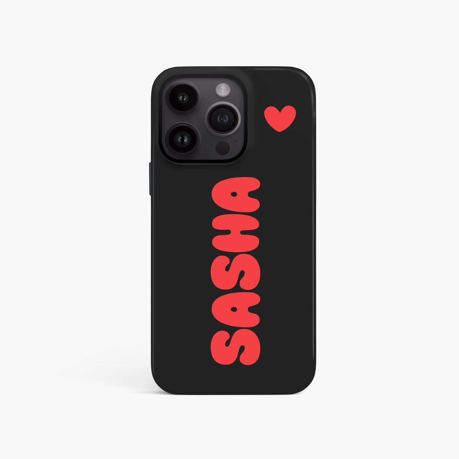 Black Red Personalised Bubble Text Case iPhone 15 Phone Case