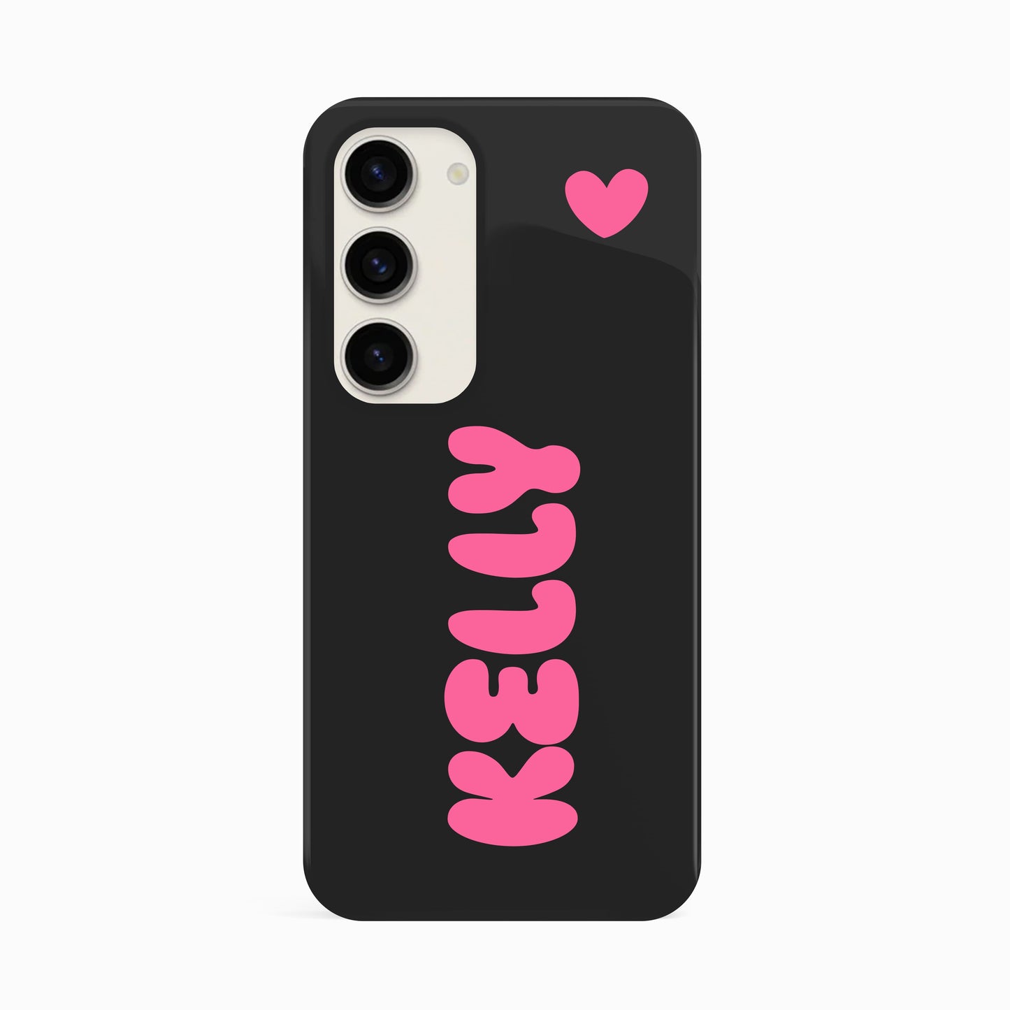 Black Pink Personalised Bubble Text Case Samsung Galaxy S23 Phone Case