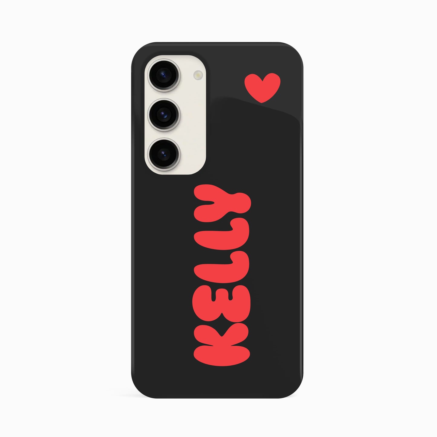 Black Red Personalised Bubble Text Case Samsung Galaxy S23 Phone Case