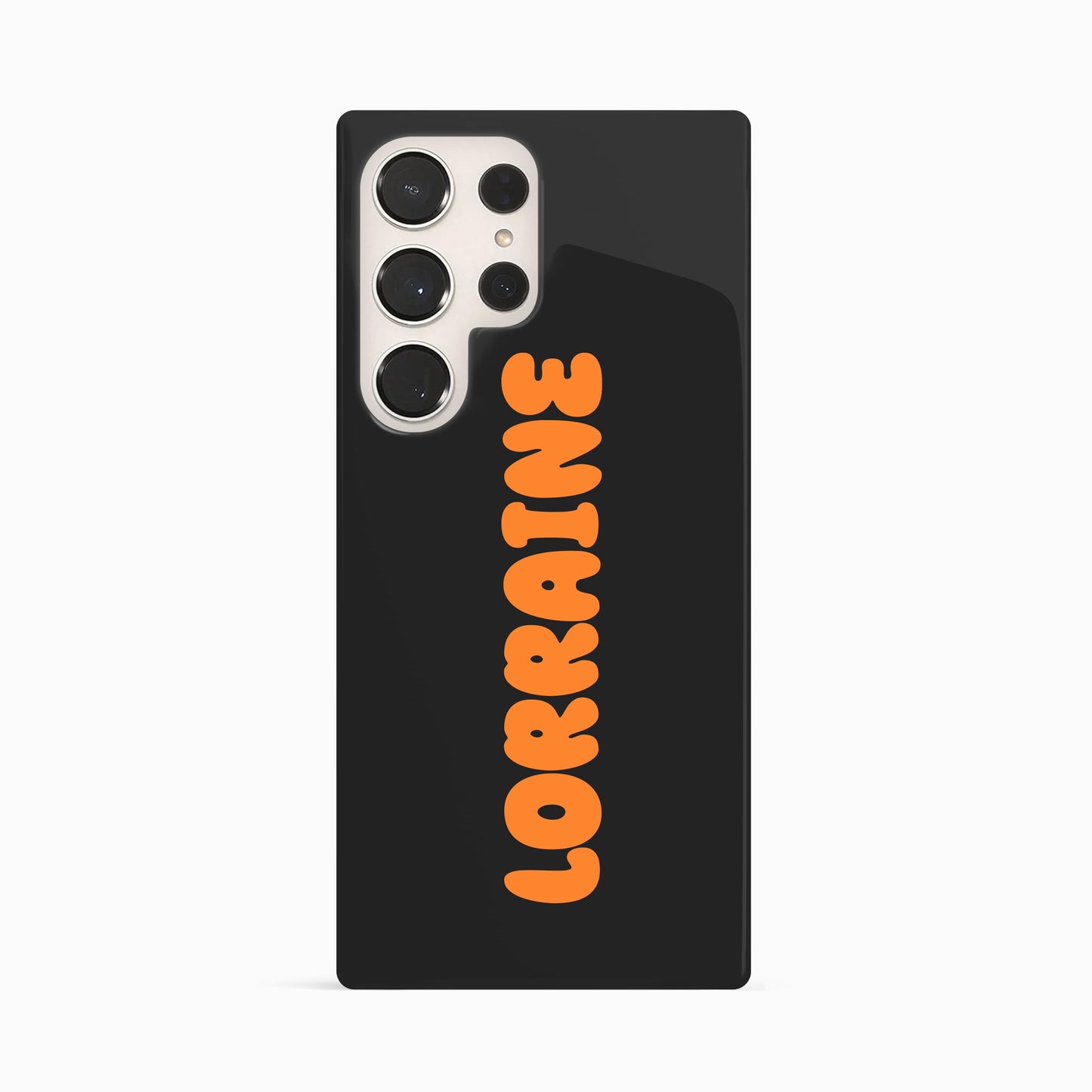 Black Orange Personalised Bubble Text Case Samsung Galaxy S23 Ultra Phone Case