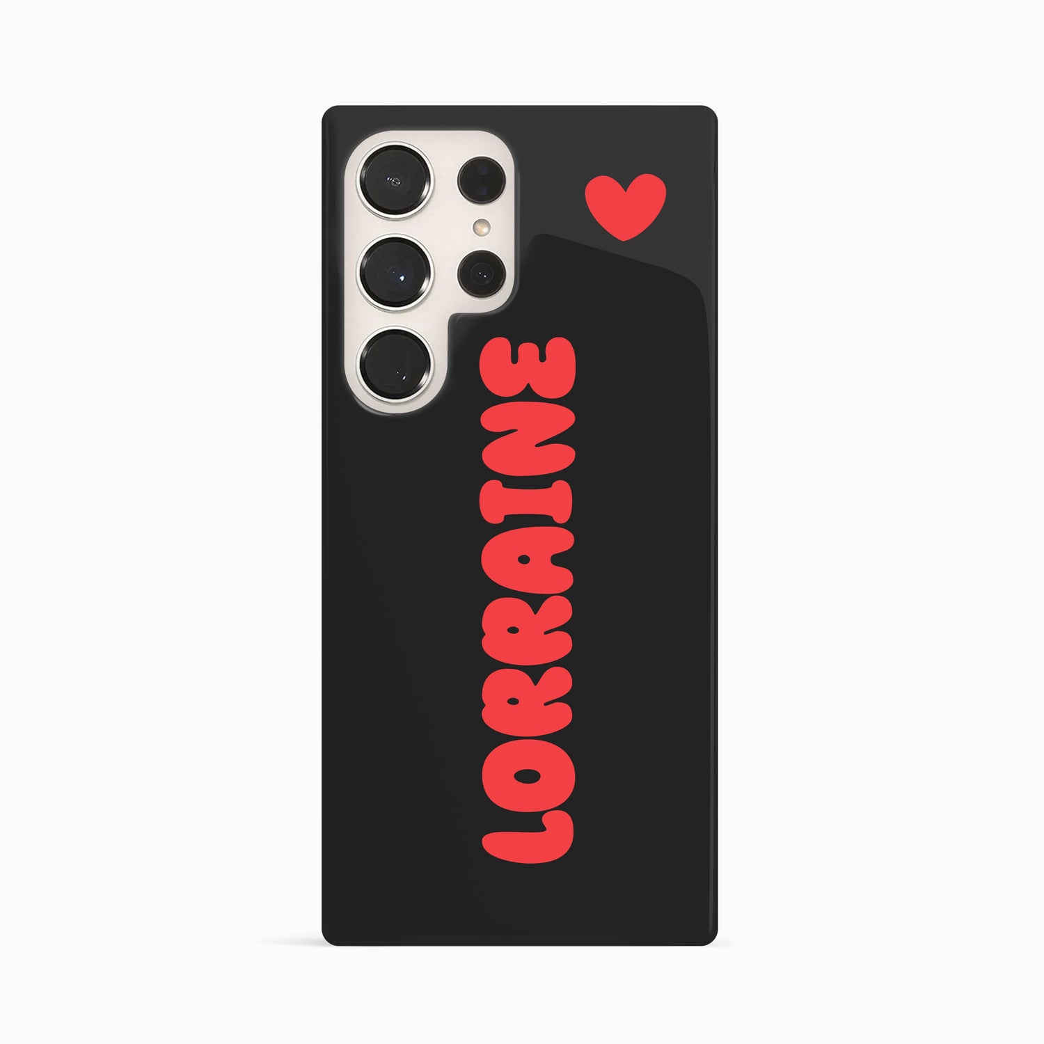 Black Red Personalised Bubble Text Case Samsung Galaxy S23 Ultra Phone Case