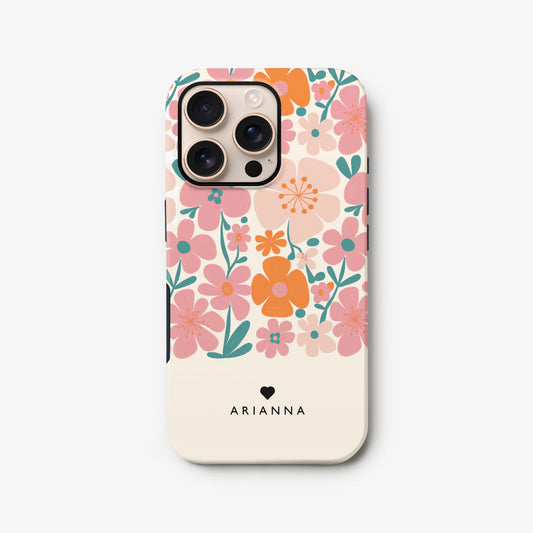 Personalised Boho Floral Phone Case iPhone 16 Phone Case