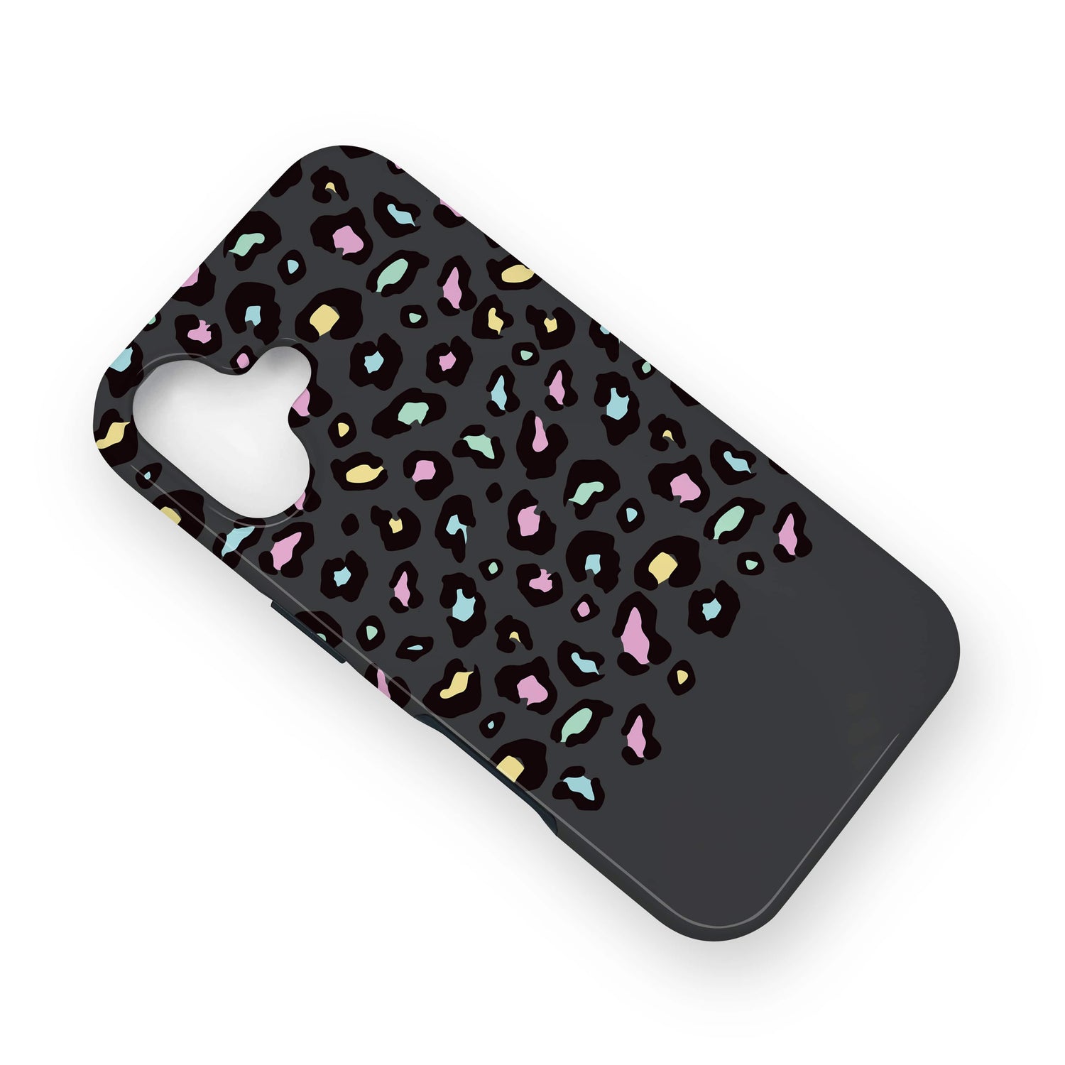 Personalised Grey Rainbow Leopard Print Spot Case Phone Case