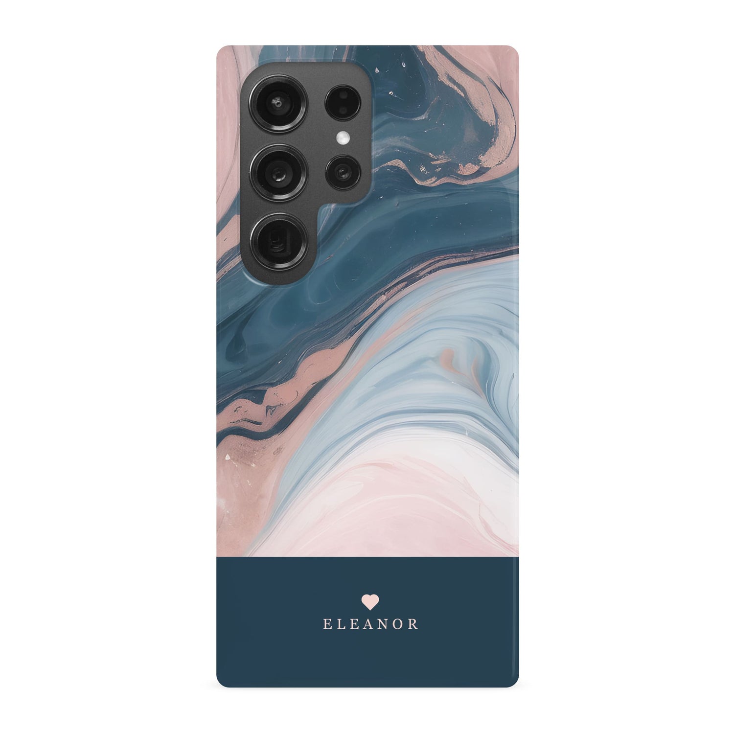 Rose Gold and Blue Marble Personalised Phone Case Phone Case