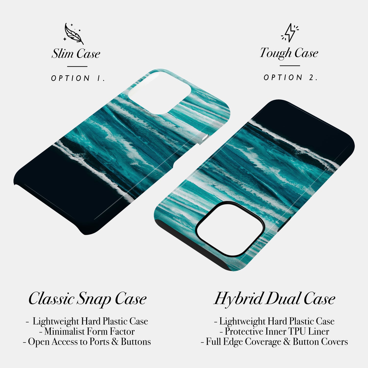 Ocean Marble Personalised Name Phone Case Phone Case